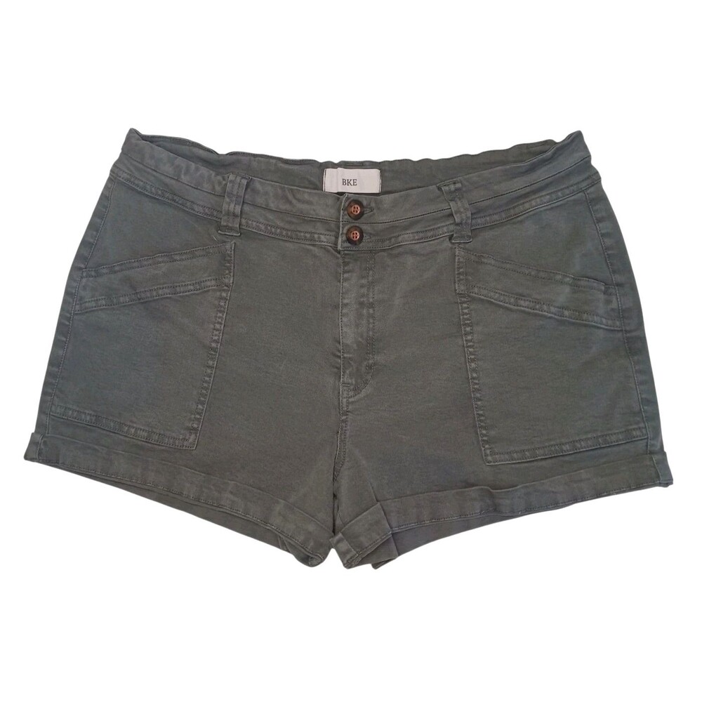 Buckle BKE Mollie Shorts Women's Size 32 Gunmetal Gray Stretch Utility Pockets